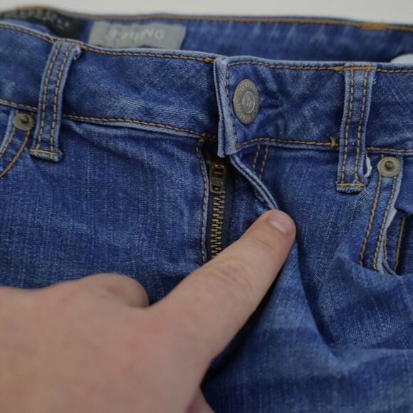 Aeropostale Jeggings Blue Jeans 8 Short 30/26 Mid‎ Rise Stone Wash Whiskering - Picture 13 of 13